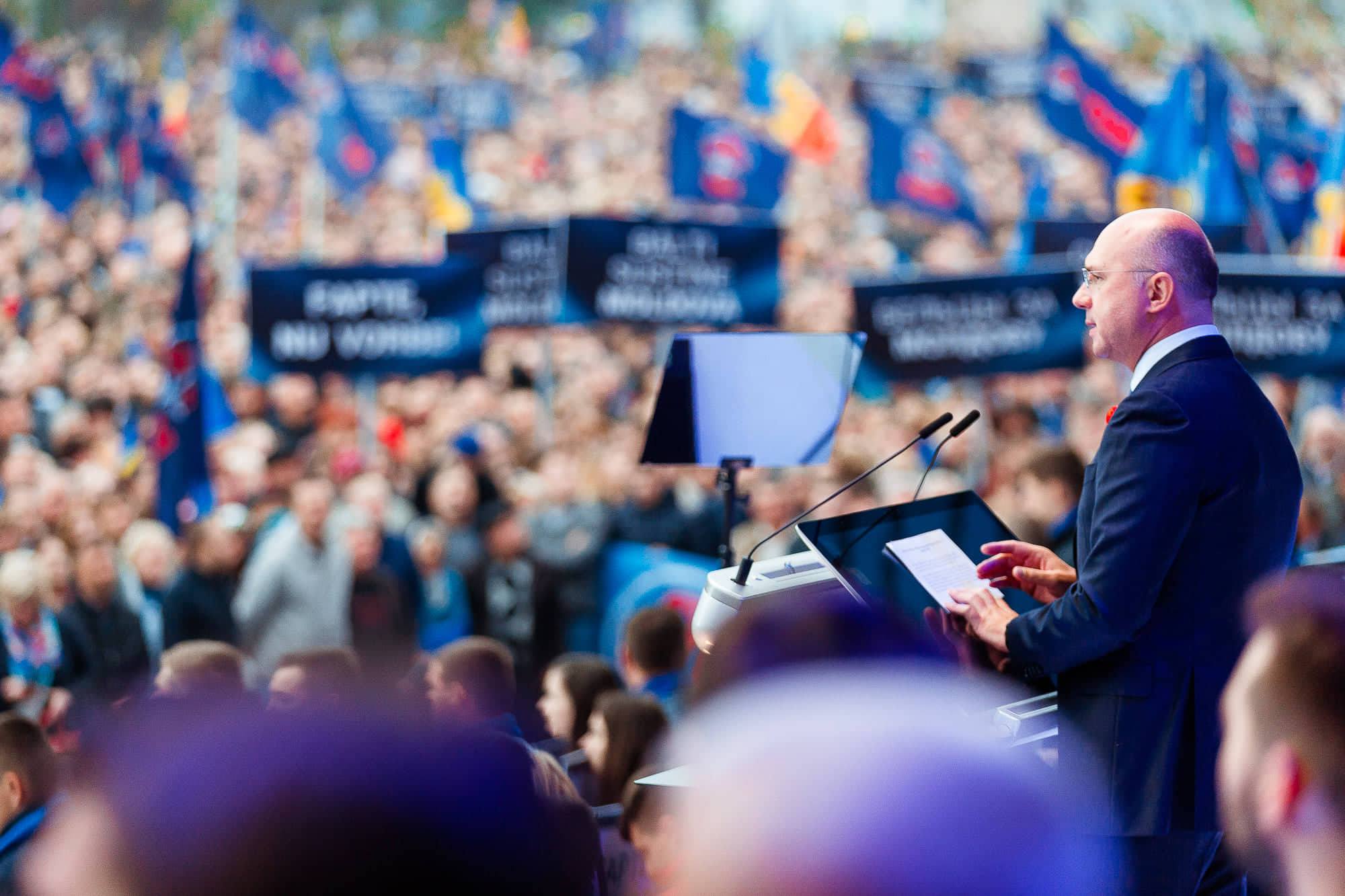 Pavel Filip, despre evenimentul PDM de ieri, M-am simțit minunat în Piața Marii Adunări Naționale, partidul democrat din moldova, andrian candu si pavel filip, pro moldova, pentru moldova, chisinau 21 octomvrie 2018