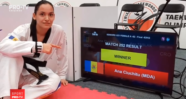 Aur pentru Moldova la Campionatul European de Taekwondo, Ea este eroina noastră, chisinau arena, sport babuc pdm, ana ciuchitu