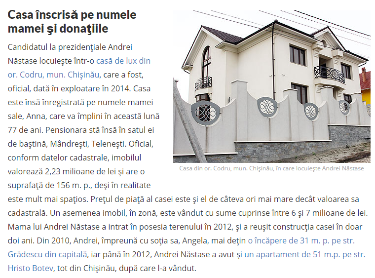 casa lui Andrei Năstase, Andrei Năstase,