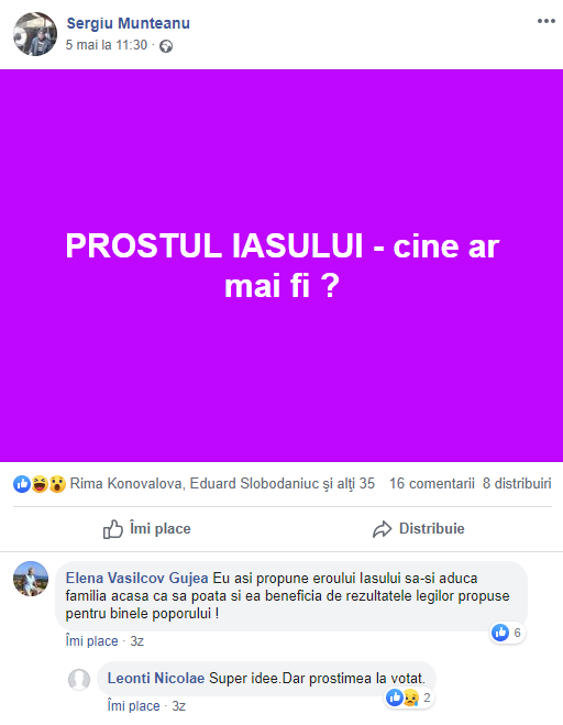 Prostul Satului, Andrei Năstase, prost, Platforma DA, PPDA, Maia Sandu, blocul ACUM, ACUM, PAS cu DA