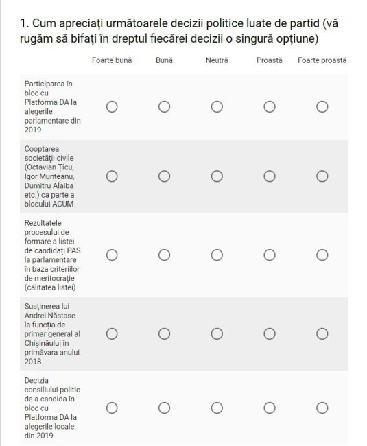 PAS, sondaj PAS, sondaj realizat de maia sandu, blocul acum, acum, acum da pas, pas cu da