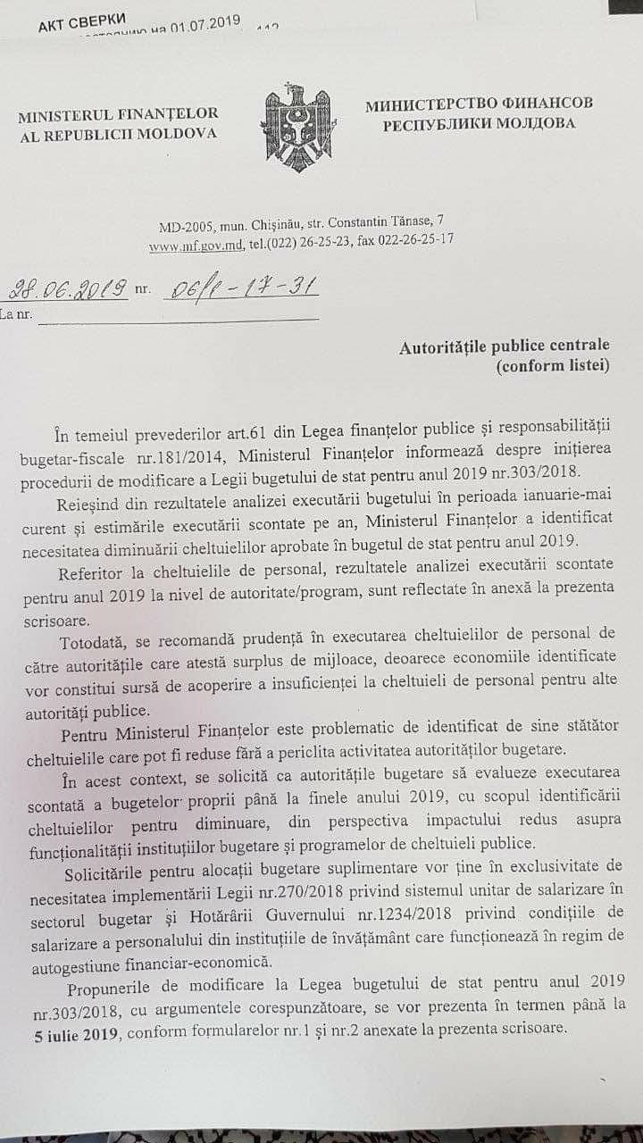 Doc VeÈ™ti Proaste De La Ministerul FinanÈ›elor Se Vor MicÈ™ora Salariile È™i Vor Fi TÄƒiate Mai Multe Cheltuieli Bugetare Telegraph Moldova