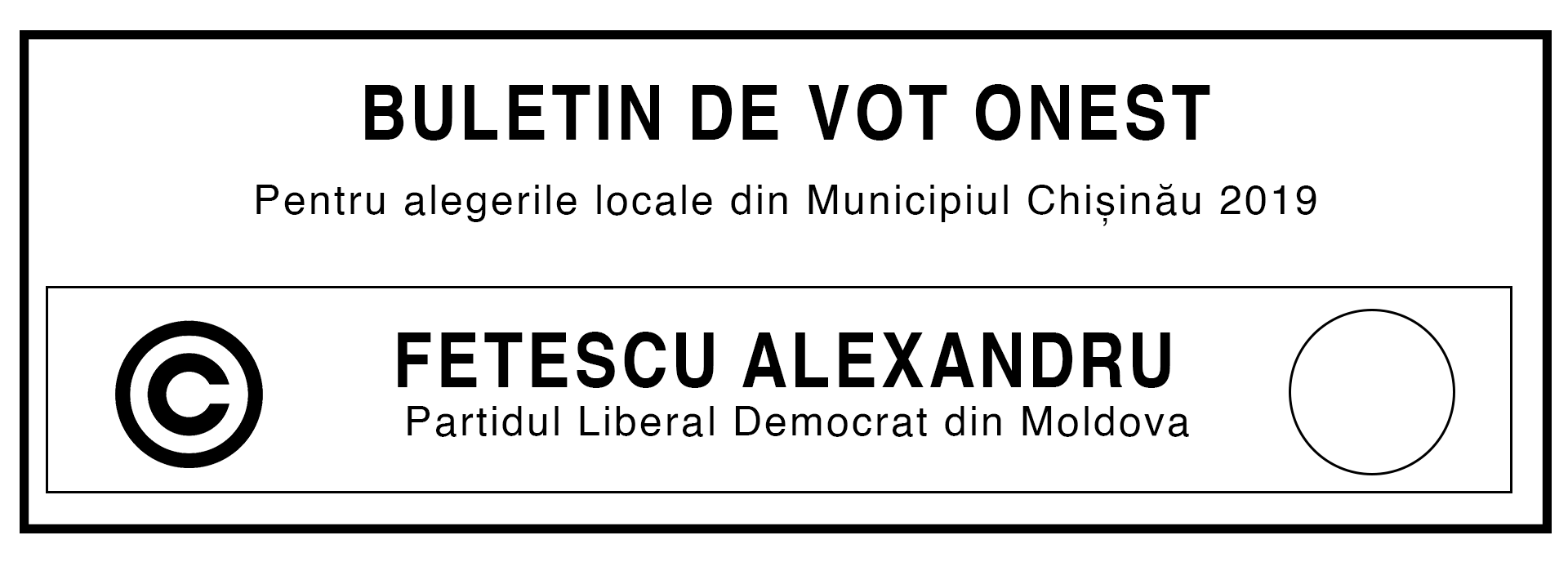 Buletin de vot, haios, glumă, electorala 2019, campanie electorală, alegeri, primar, Chișinău