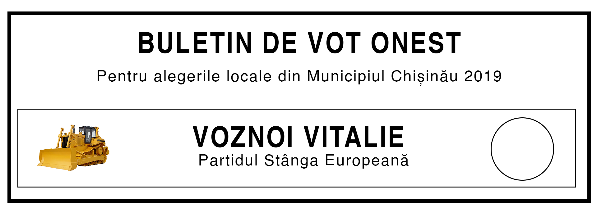 Buletin de vot, haios, glumă, electorala 2019, campanie electorală, alegeri, primar, Chișinău