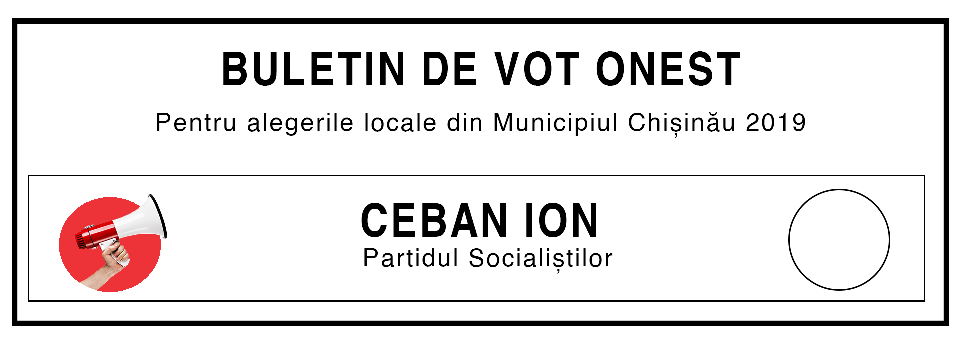 Buletin de vot, haios, glumă, electorala 2019, campanie electorală, alegeri, primar, Chișinău