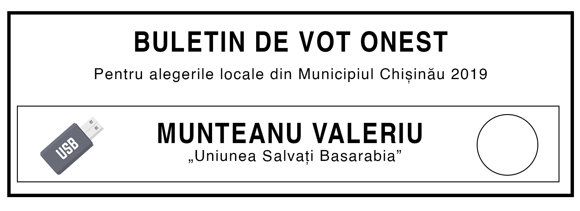 Buletin de vot, haios, glumă, electorala 2019, campanie electorală, alegeri, primar, Chișinău