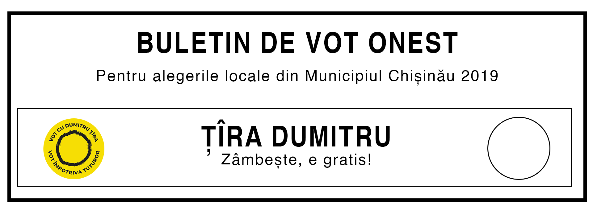 Buletin de vot, haios, glumă, electorala 2019, campanie electorală, alegeri, primar, Chișinău