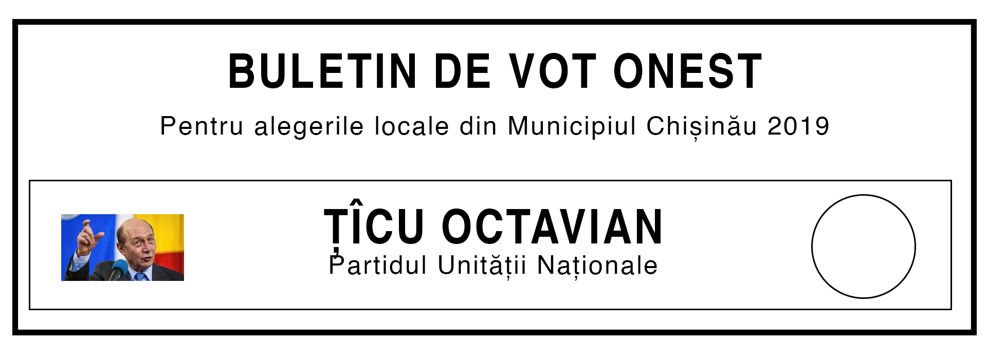 Buletin de vot, haios, glumă, electorala 2019, campanie electorală, alegeri, primar, Chișinău
