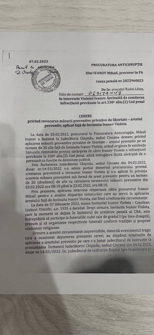 ULTIMA ORĂ// Procurorul de caz NU i-a permis Violetei Ivanov să organizeze înmormântarea mamei sale