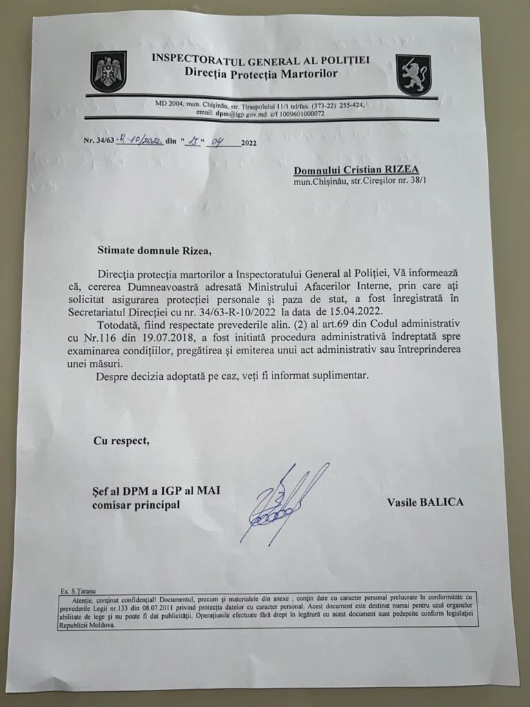 DOC// Epopeea pazei de stat pentru Cristian Rizea - continuă. Acesta vine cu acuzații către PAS și publică dovezi 2 DOC// Epopeea pazei de stat pentru Cristian Rizea - continuă. Acesta vine cu acuzații către PAS și publică dovezi