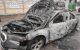 Automobil Skoda Octavia distrus de flăcări pe strada Alexandr Pușkin în municipiul Cahul