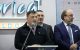 Deputatul Serghei Ivanov la inaugurarea expoziției Fabricat în Moldova, promovând produsele locale