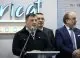 Deputatul Serghei Ivanov la inaugurarea expoziției Fabricat în Moldova, promovând produsele locale