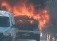 Un microbuz a fost parțial distrus de un incendiu în Bălți
