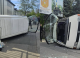 Un microbuz s-a răsturnat după coliziunea cu un troleibuz pe strada Gheorghe Asachi din capitală