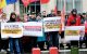 VIDEO // PSRM a protestat la Guvern pentru a cere reducerea accizelor și TVA la motorină
