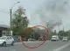 O locomotivă a luat foc în apropierea stației Visterniceni din Chișinău