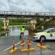 Trafic blocat pe un drum din raionul Strășeni din cauza acumulării de apă pe carosabil