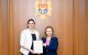 FOTO // Carolina Perebinos a primit copiile scrisorilor de acreditare ale ambasadorului Austriei în Moldova, Martina Hermann