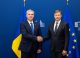 Osmochescu și comisarul european Valdis Dombrovskis au discutat despre implementarea Planului de Creștere pentru Republica Moldova